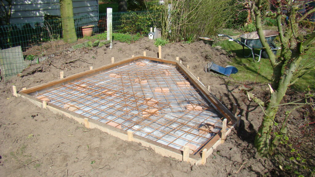 Fundering tuinschuur